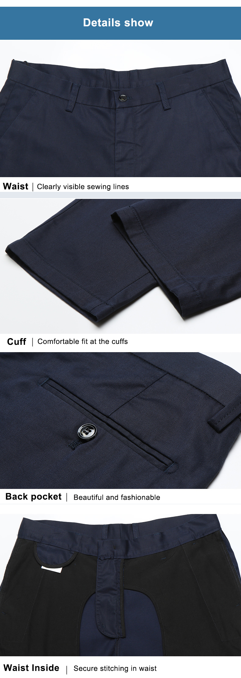 2022 Men's Formal Business Trousers with Baggy Pants and Top Coat in Plain Dyed Material