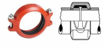 Red Round Ductile Iron Fitting 2 - 1/2 In Grooved Painted With E Gasket