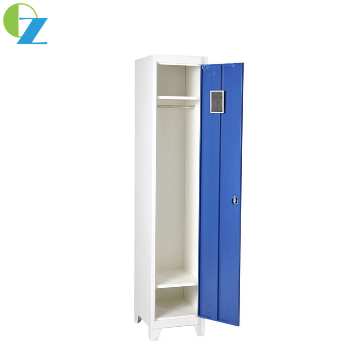 1mm Vertical Single Door Steel Locker Staff Gym Locker With Metal Feet