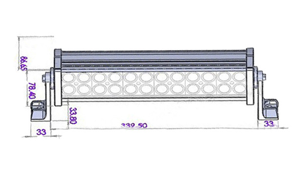 7200lm Flush Mount Off Road 72W LED Light Bar for Trucks , Vehicle , Automotive