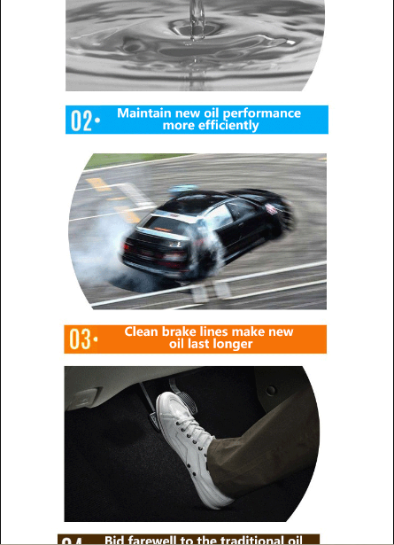Powerful Brake Fluid System Cleaner for Cars 3-Year Shelf Life Remove Impurities