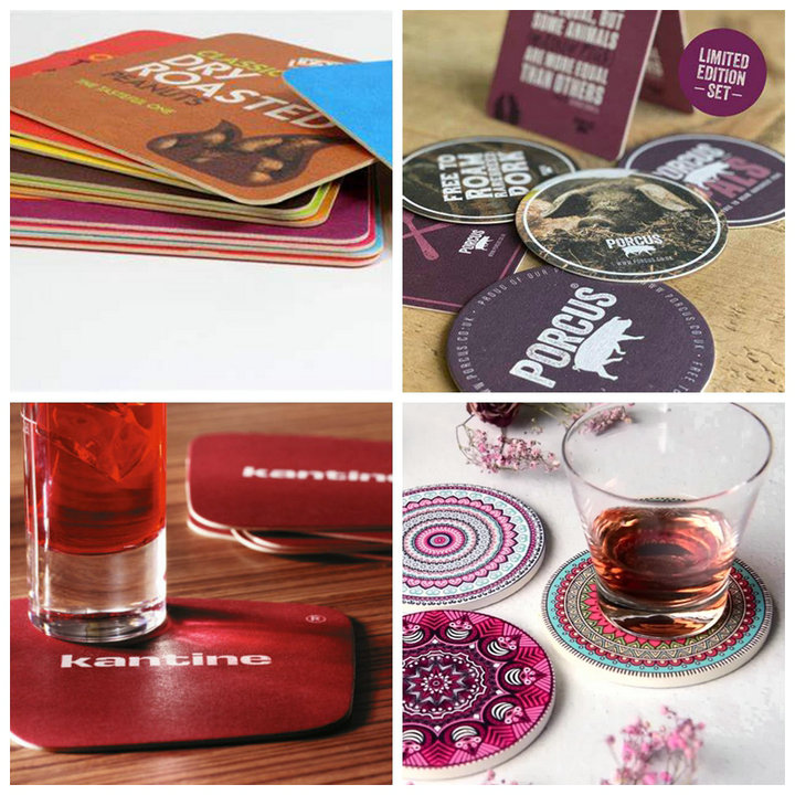 40PT 60PT Beer Mat Board Uncoated White Absorbent Paper For Drink Coasters