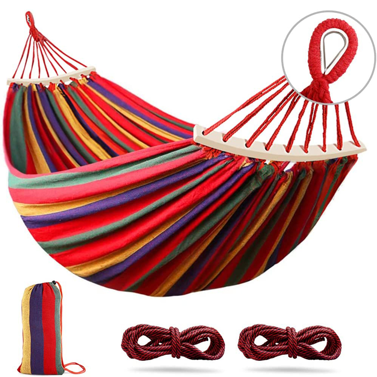 Outdoor Indoor Garden Camping Portable Folding Ultralight Canvas Hanging Tree Swing Hammock