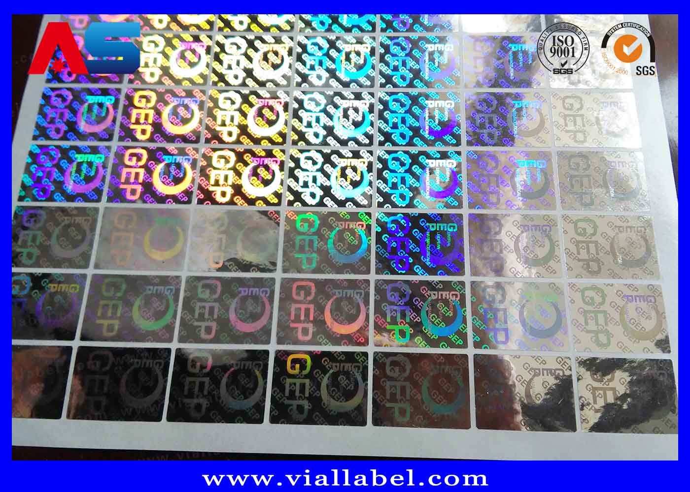 2cm Diameter Custom Holographic Stickers Anti - Counterfeiting PET Material