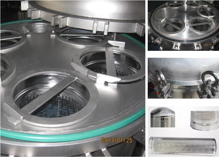 Food Grade Multi Bag Filter Housing , Liquid Bag Filter Housing BTM Series
