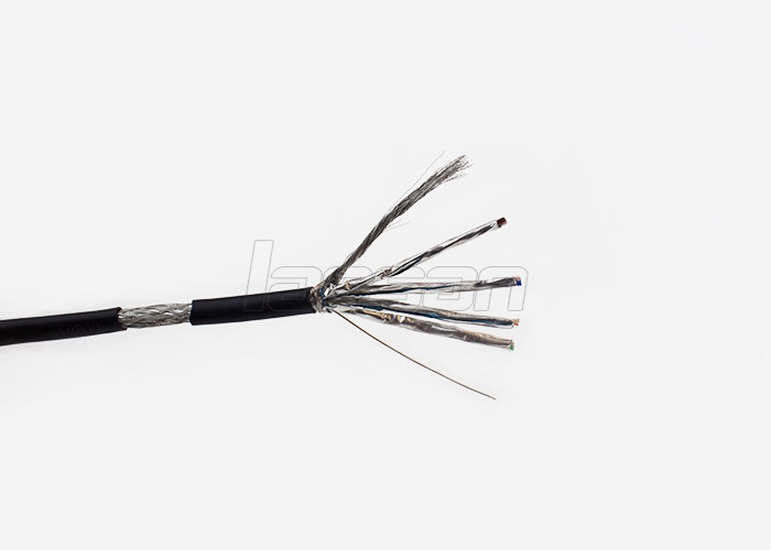 Waterproof S / FTP Copper Network Cable , Solid Bare Copper Network Cable 0.5m