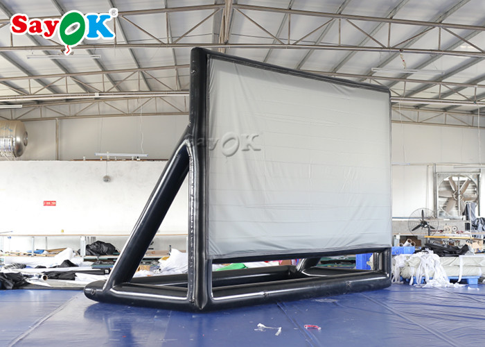 Inflatable Big Screen Mobile Inflatable Movie Screen Rear Projection With Blower Easy To Carry