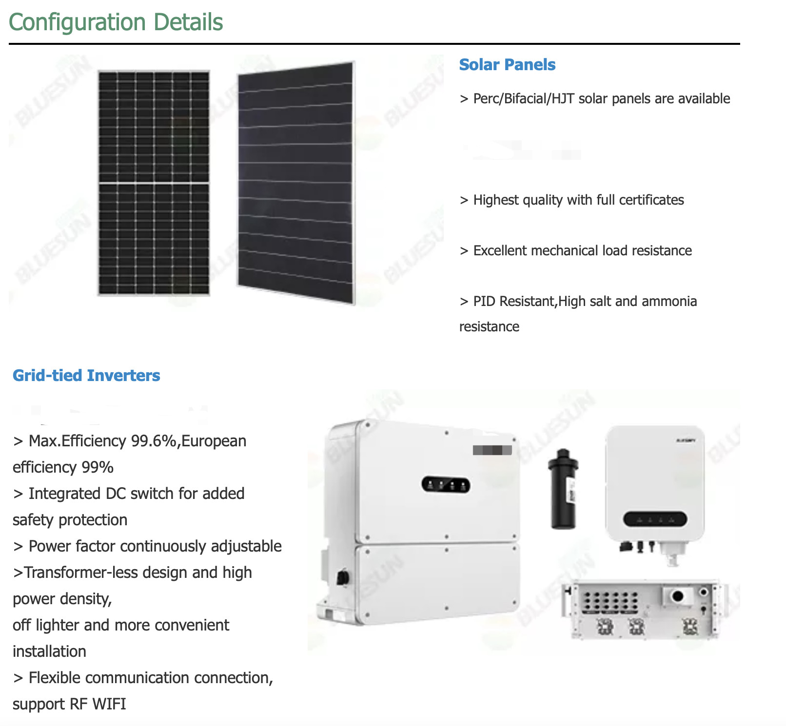 CLF Lifepo4 Lithium Battery Home Backup Solar Panel System 5KW Grid Tied 6kw 8kw 10kw