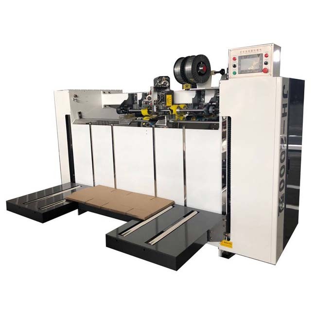 Semi Automatic Box Folder Gluer Machine With PLC Single Person