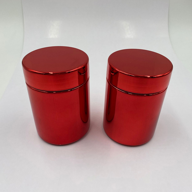 2oz 6oz 8oz 10oz 16oz 20oz Electroplated Metal Blue HDPE Bottle Manufacturers Plastic Powder Containers for Packing Whey Protein