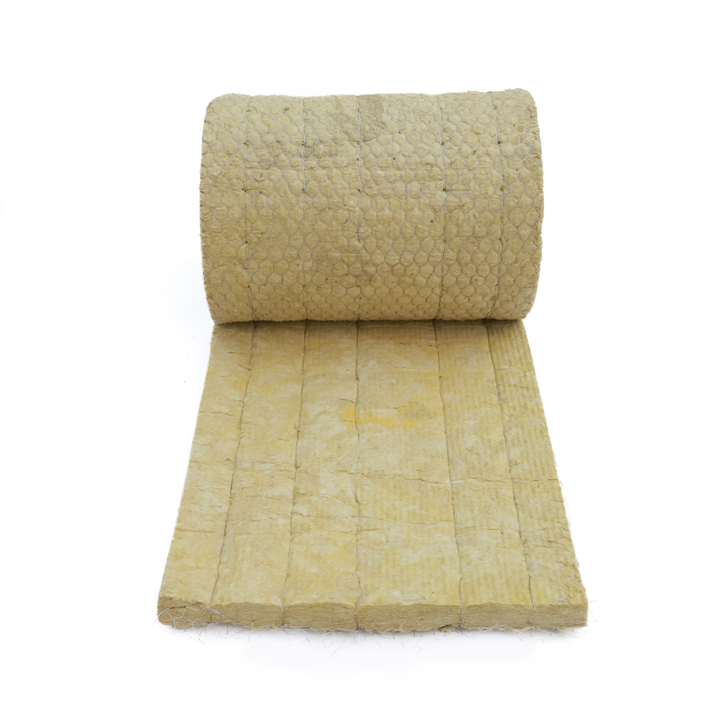 50 mm Insulation Material Mineral Wool Blanket With Wire Steel