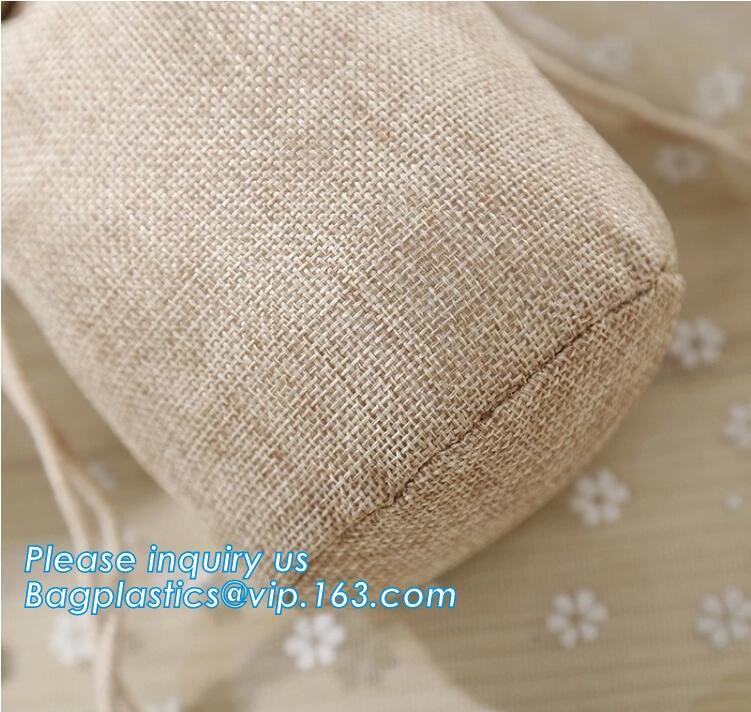 Custom cheap wedding favor gift packaging drawstring burlap jute pouch bag,drawstring jute bag burlap shopping bag new s