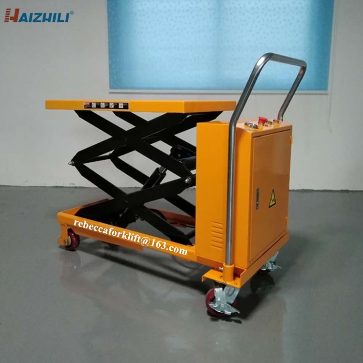 DC 12V Powered Mini Electric Scissor Lift , 1000kg 1700mm Electric Hydraulic Lift Table