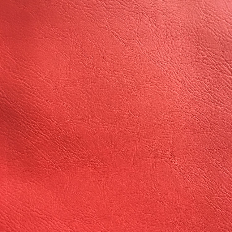 Solid Color PU Leather Fabric Waterproof Woven Backing Design Smooth