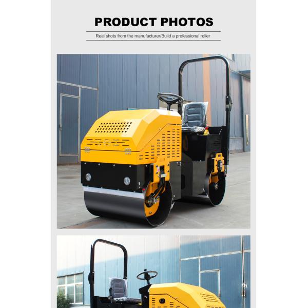 Factory Price CE Certified Double Drum Road Roller 1500kg Asphalt Compactor Roller Mini Vibratory Roller