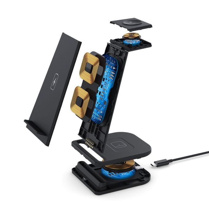 15W 3in1 Wireless Charging Station For Iphone And Apple Watch