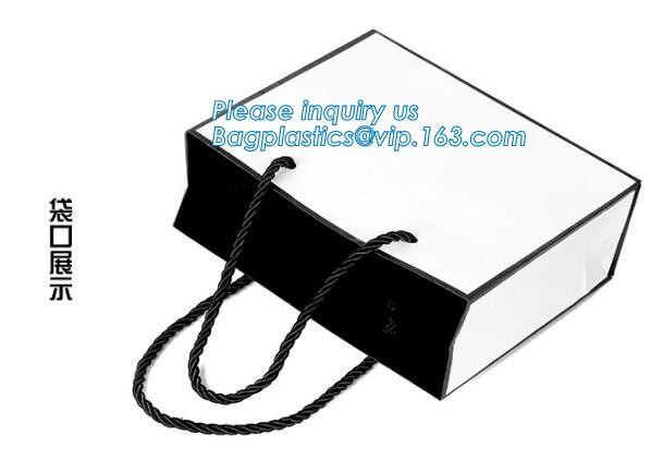 Custom Printed Accept Wholesale Stock White Brown Kraft Paper Shopping Bag With Handle No Minimum, carrier handle bags