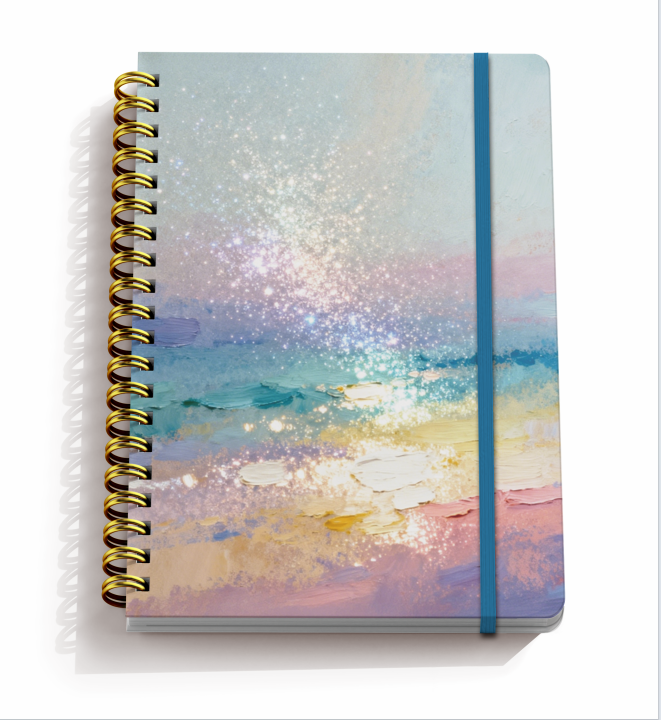Embossed Spiral Hardcover Notebook Featuring White Pages Designed for Professionals Perfect for Corporate Environments