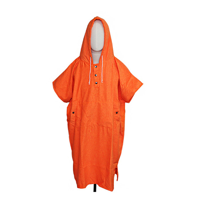 Customized Striped Microfibre Hooded Beach Towel Poncho For Kids