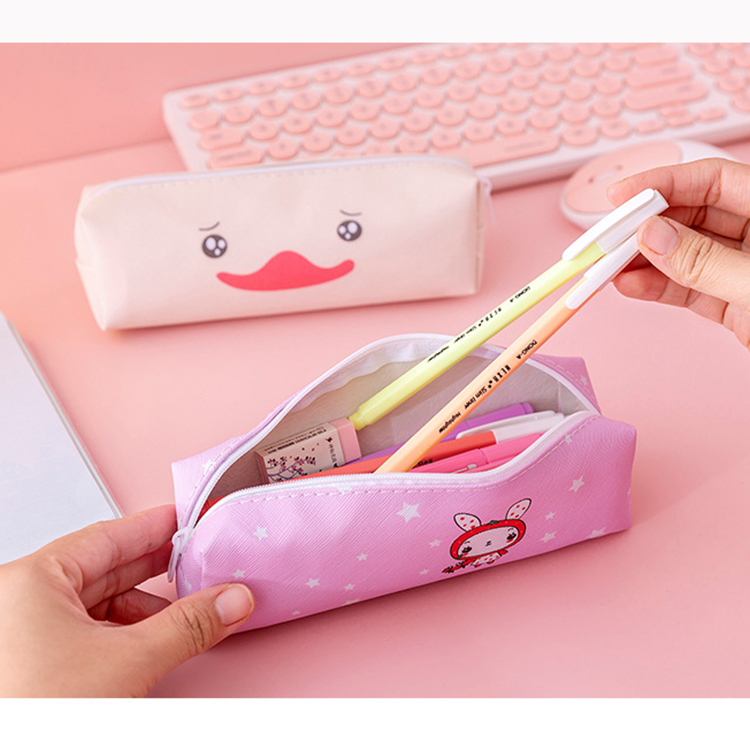 Cute School Pencil Case with Custom Design by Talented Artist and Zipper Closure