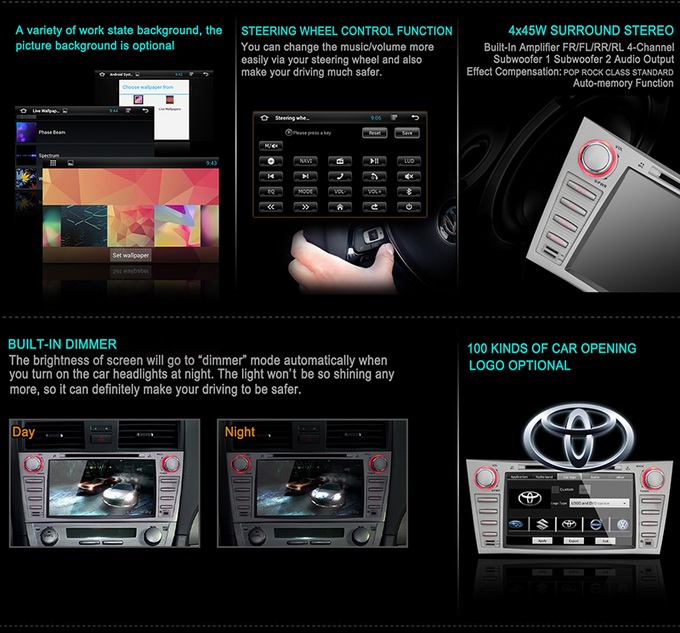 Ouchuangbo Auto GPS Navigation for Toyota Camry 2007-2011 Android 4.2 Radio Stereo iPod BT DVD Player OCB-8811B