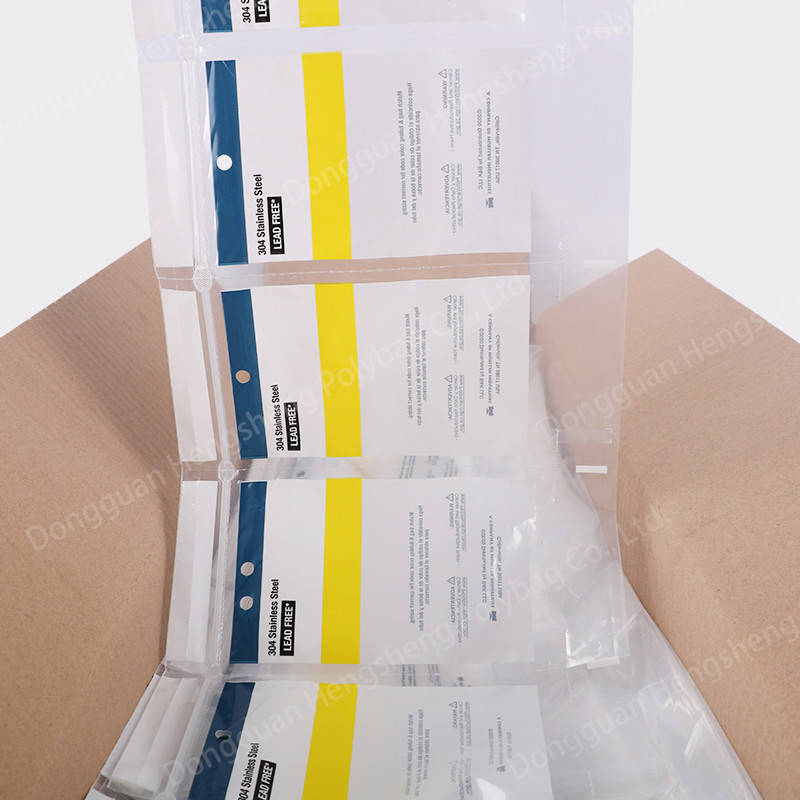 Printed Fanfold Side Pouch Pre Opened Bags , Autobags With Zipper