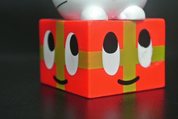 Christmas Style Custom Plastic Toys Red Box 80 - 90 Degree PVC For Children