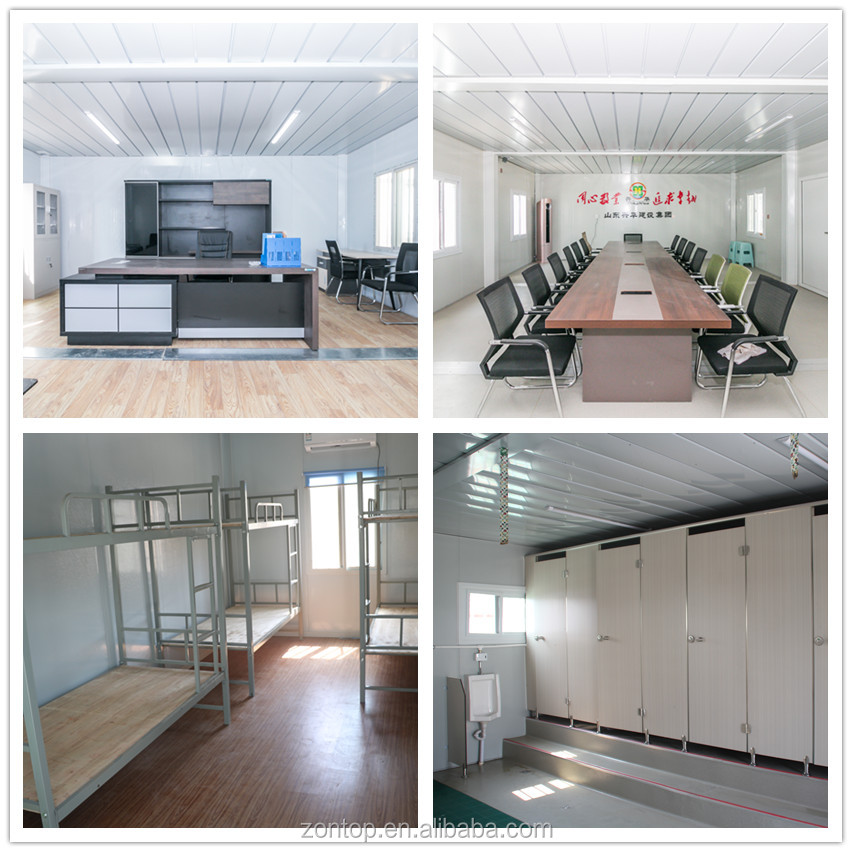 Zontop Prefab Container Low Cost 40ft/20ft Container Houses Guard House Modern Hotel Shop Office
