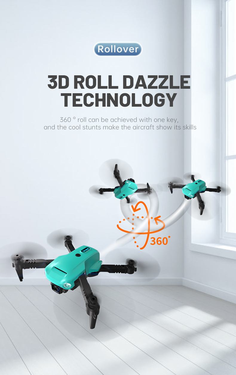 50M Dual Camera Battery Powered Drones WIFI FPV RC Drone For Beginner