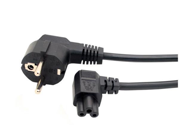  European 3Pin male to IEC 320 C5 power cord cable 