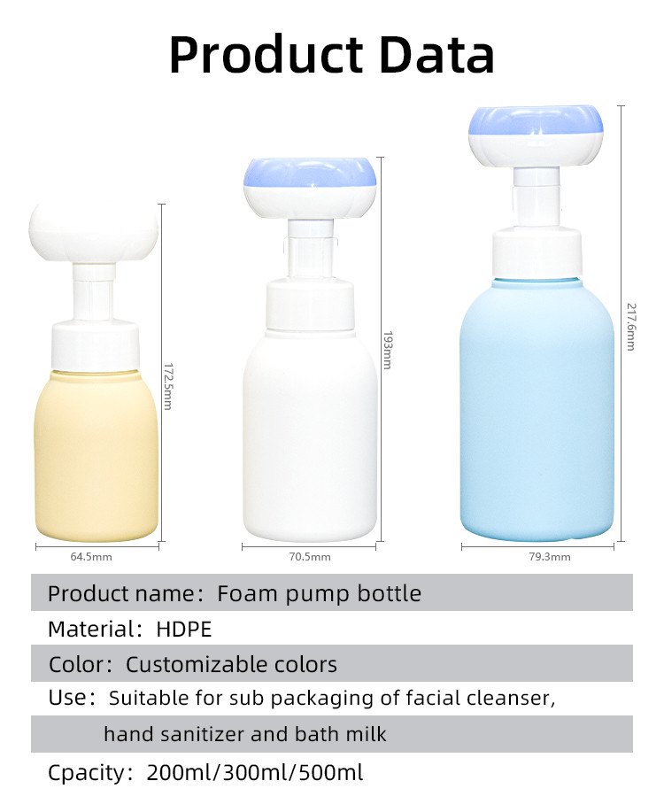 200ml/300ml/500ml Simple And Elegant Plastic Foam Pump Bottle High Quality Products UKF20