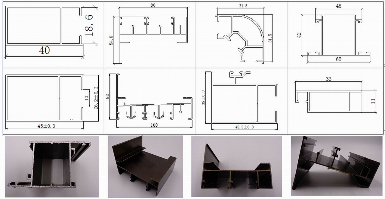 High Quality Anodized Aluminum Curtain Wall Profiles