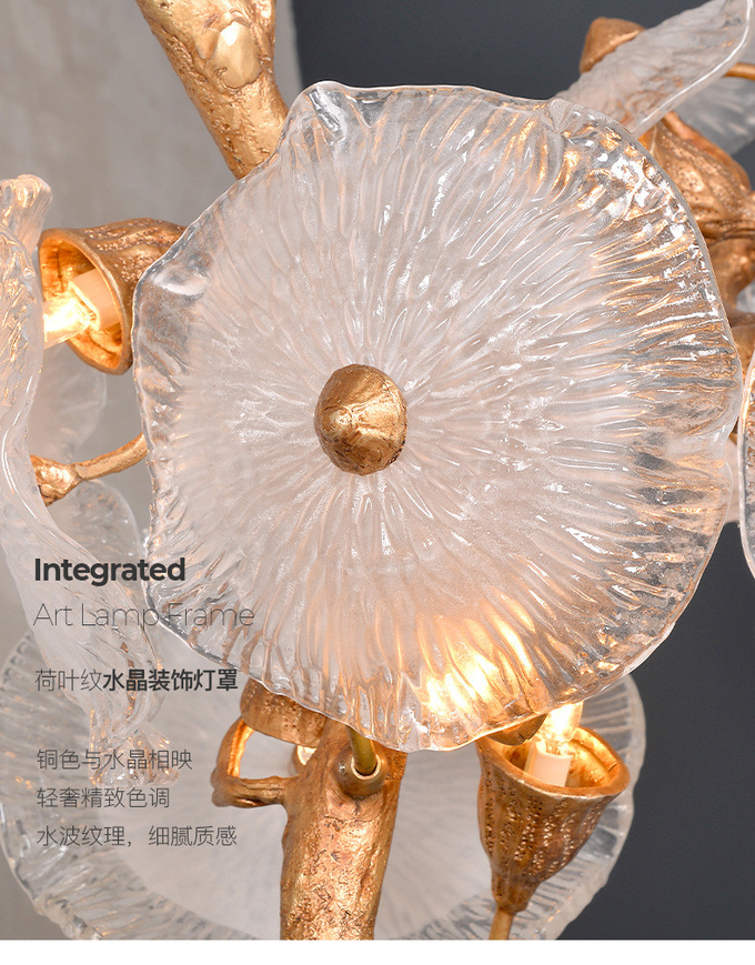 ODM High End Pendant Lights Personality Lotus Leaf Chandelier