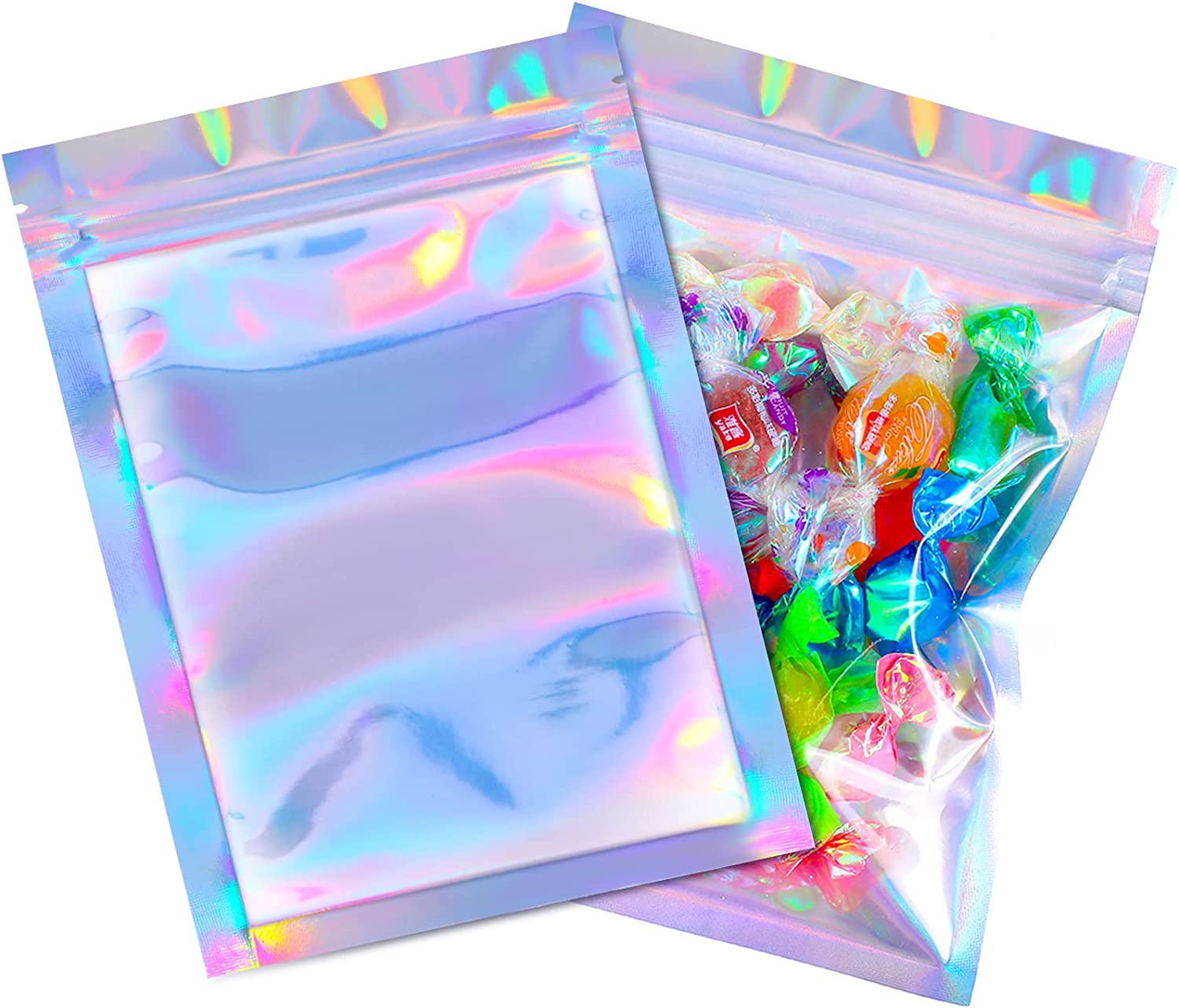 Gift Cosmetic Packaging Bag Smell Proof Holographic Clear Cosmetic Brush Pen Mylar