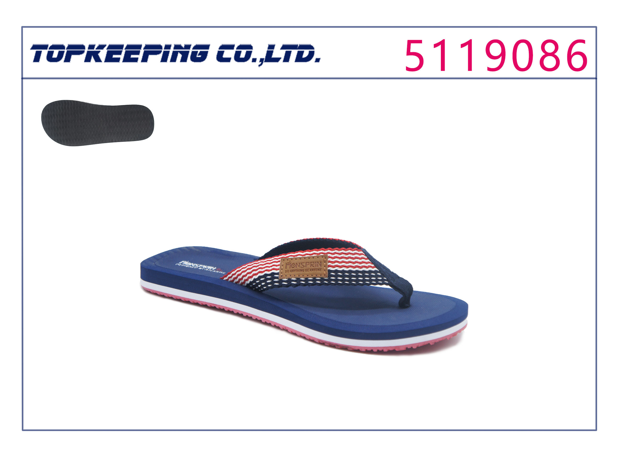 Custom Logo Eva Flip Flop TPR Decoration Flip Flop