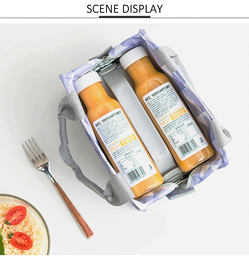 PEVA Lining 600D Polyester Insulated School Lunch Bag