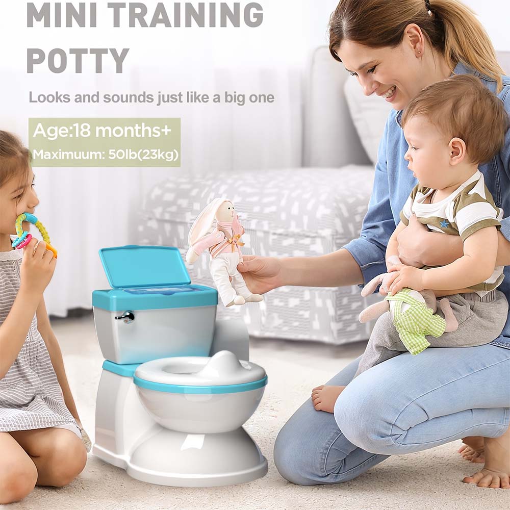 Grey/Pink/Blue Print Eco Friendly Baby Potty Toilet Trainer for Children