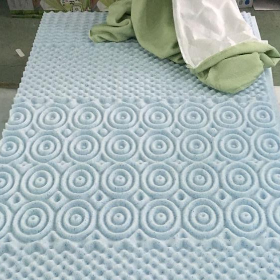 Extremely Soft Memory Foam Mattress Topper Airy Responsive Twin Size Curved Style