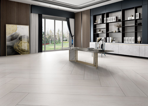 Antibacterial High Glossy Wood Effect Porcelain Tiles For Floor And Wall