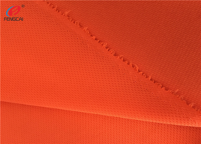 Orange Reflective Fluorescent Material Fabric Multifunctional Bird Eyes Mesh Fabric
