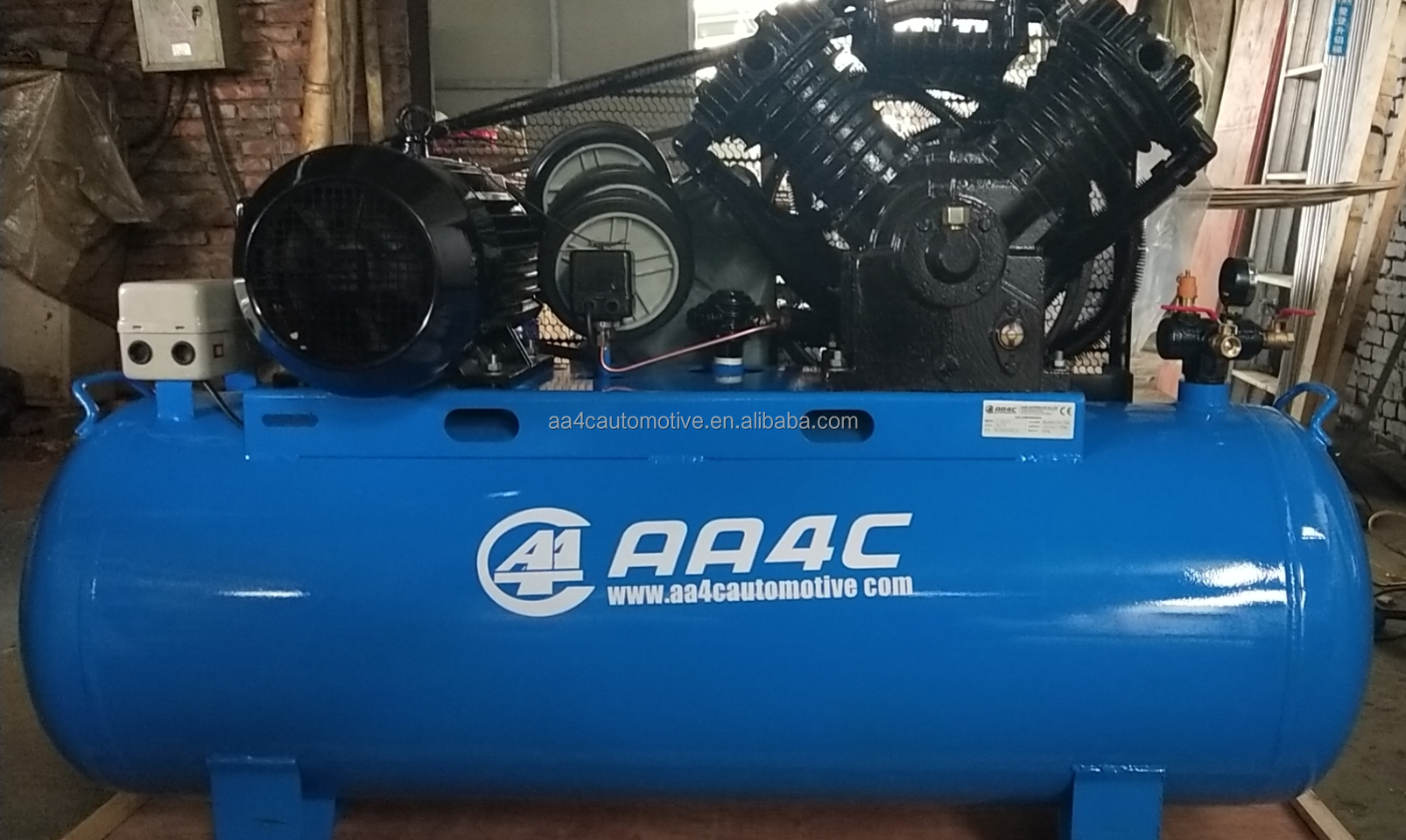 AA4C 7.5KW horizontal piston Air Compressor air source machine air generating pump workshop pneumatic source
