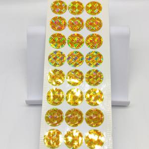 Buy cheap Printed Hologram Sticker Roll Anti Counterfeit Rectangular Gold Hologram Sticker product