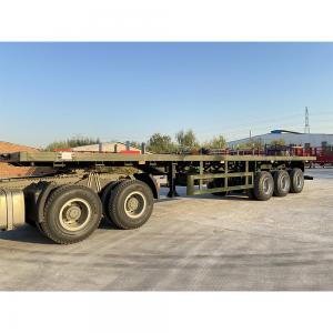 China 40ft Flatbed Semi Trailer With Container Twist Locks on sale