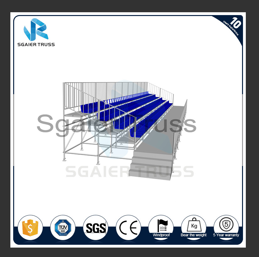 Solid Metal Structure Temporary Grandstand , Outdoor Sports State Fair Grandstand