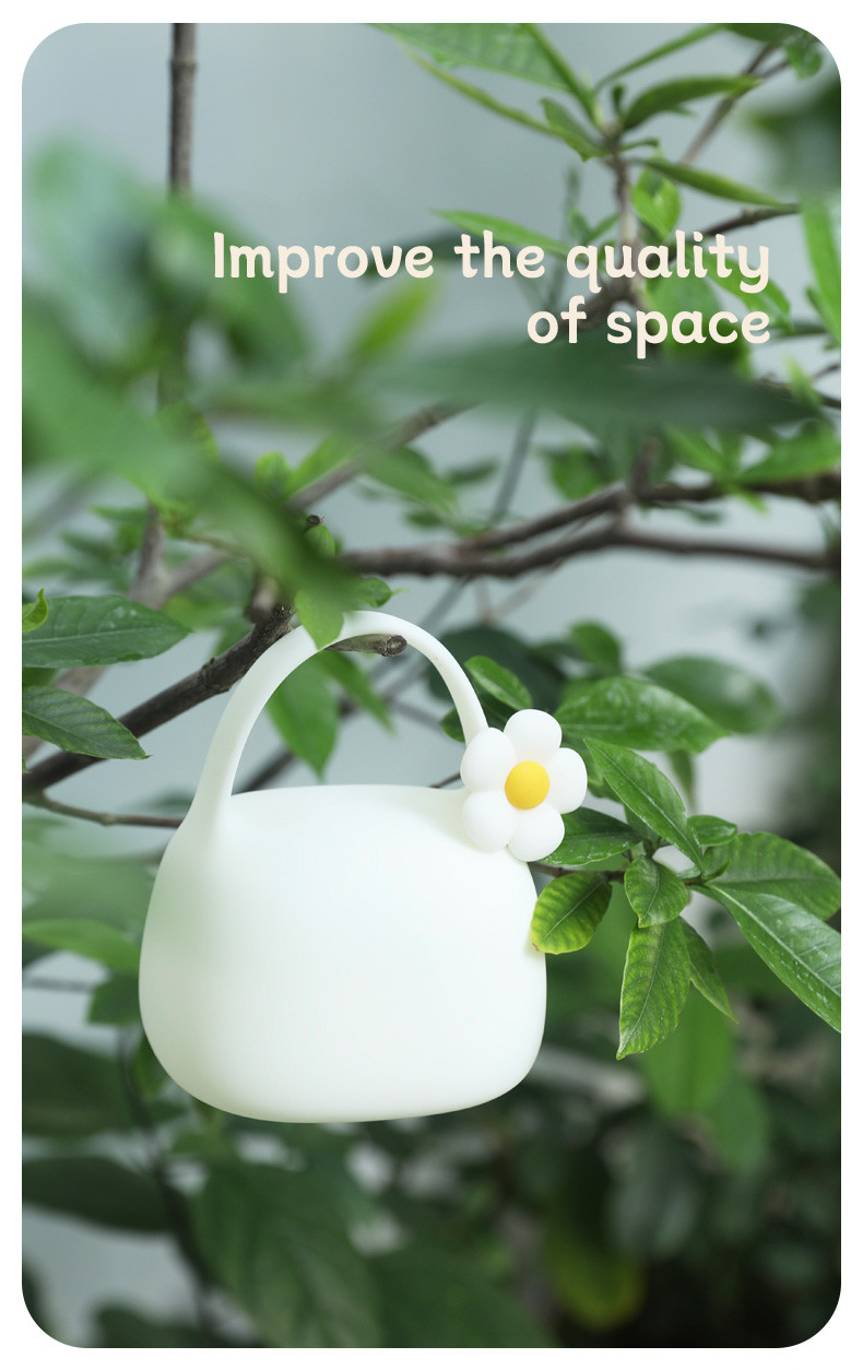 DIY Creative Gift Handbag Silicone Clapping Lamp With Time Bedside Decoration Atmosphere Sleeping Night Light