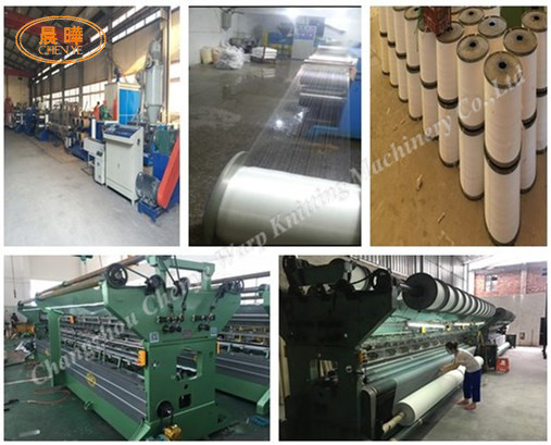 Strong Net Mesh Fabric Making Machine For 100D Polyester Tricot Big Eye Hole Knitting