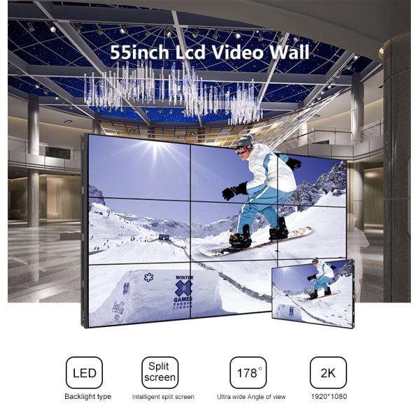 Seamless Wall Mounted Digital Signage 55 Inch Easy Installation For Control Room