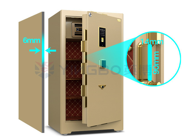 YB/ZY-100 Zinc Alloy Handle Commercial Safe Box Fingerprint Lock With 4 Open Ways