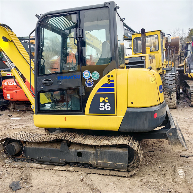 5 Ton Mini Komatsu Digger PC56 Excavator Original Hydraulic Cylinder and Cummins Engine