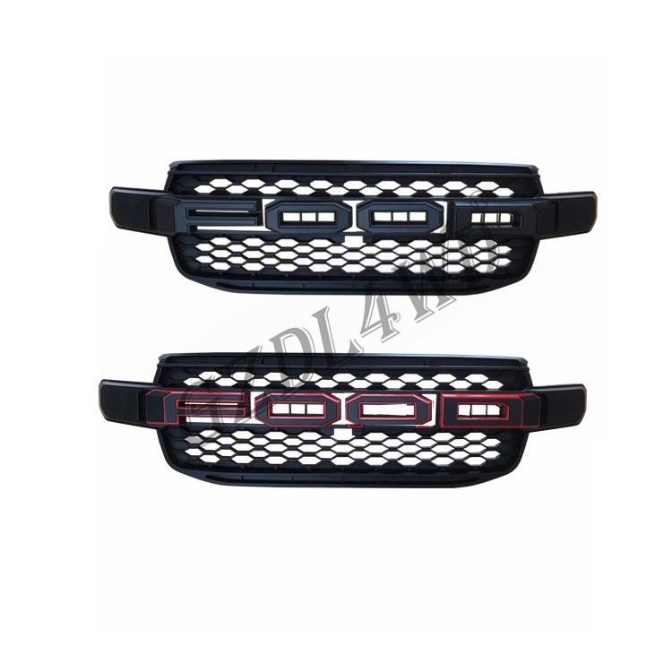 ABS Front Grill Mesh For Ford Ranger 2022 2023 Accessories T9 MK4 PX4 High Version XLT Wildtrak Sport Pickup